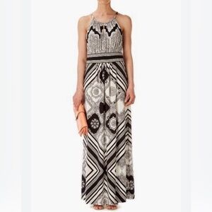 Stylish Black & White Maxi Dress